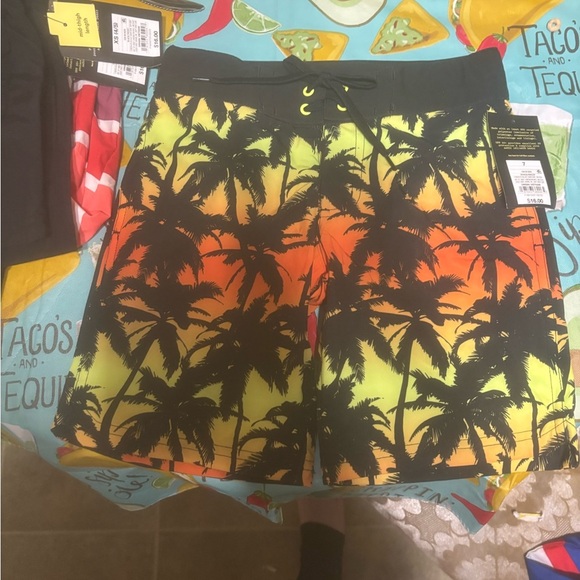 art class Kids Swim Trunks - Black, Yellow, Orange - Picture 1 of 3